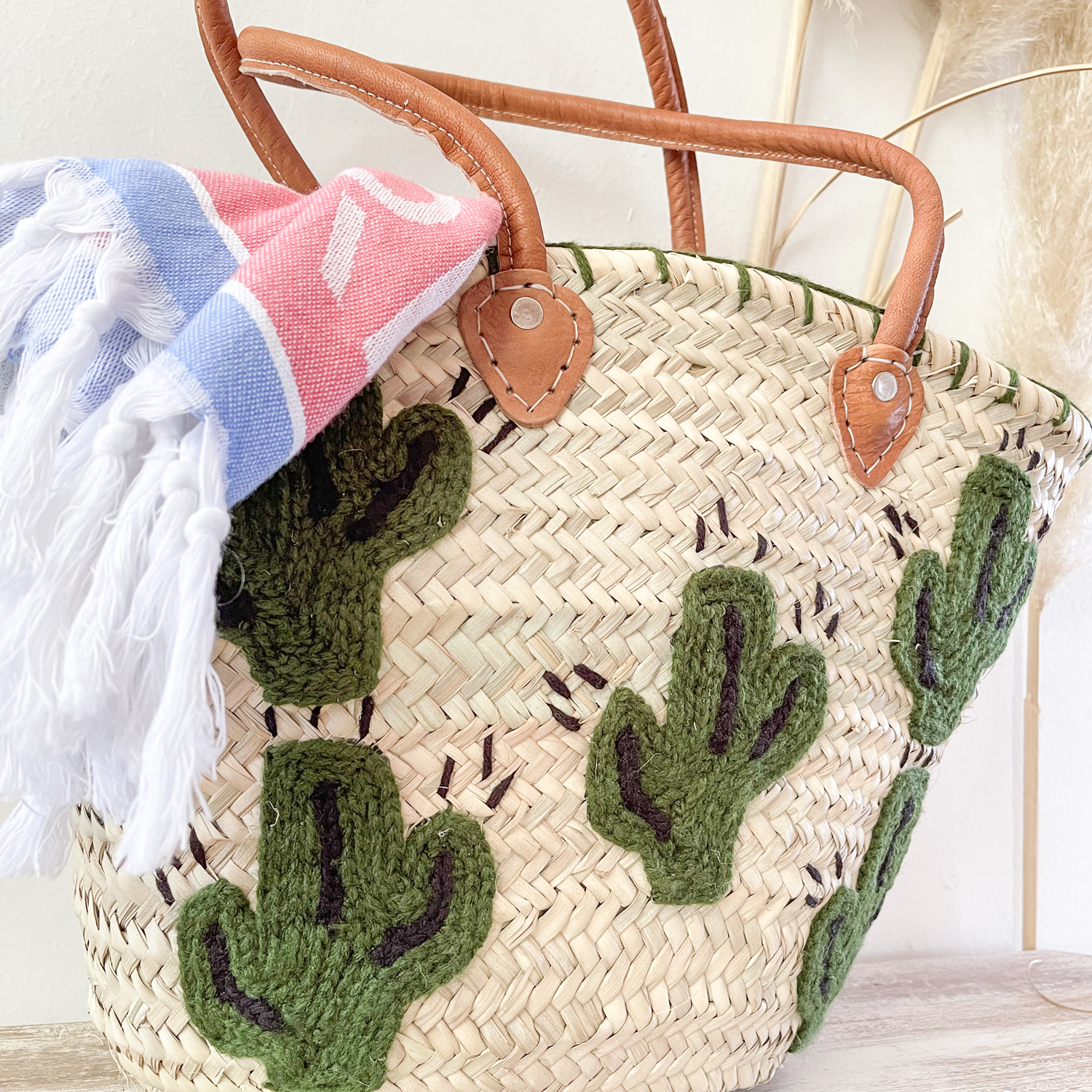 Cactus on sale straw bag